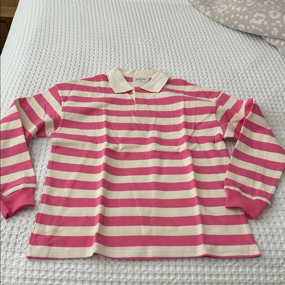PARKE Stripe Rugby. Flamingo Size L /XL. NWT - Picture 6 of 7